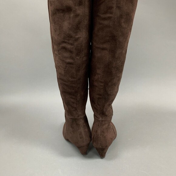 Colin Stuart Women's Boots Size 6 B Brown Faux Suede Wedge Heel - Picture 3 of 8